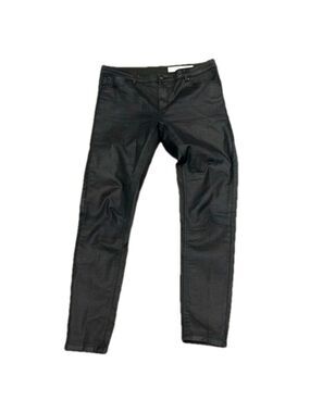 Esmara black super skinny black stretch zippered jeans with sheen